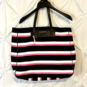 Victorias Secret NWT Pink and Black Large Tote Bag